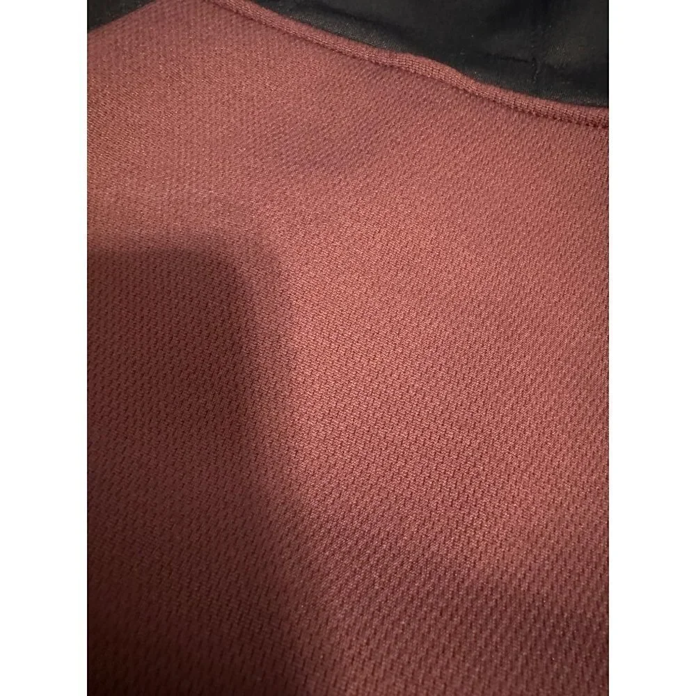 Old Navy Active Maroon and Black Color Blocking Hoodie Zipper Sweatshirt